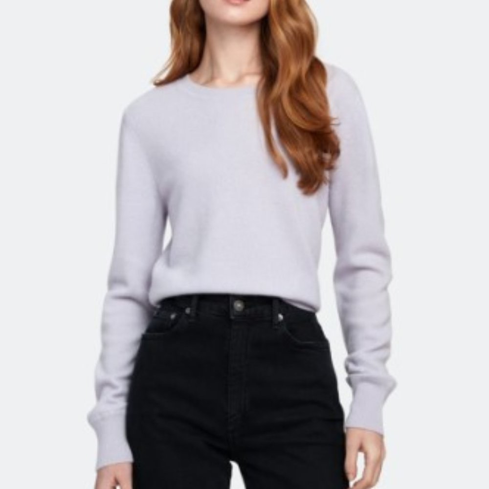 Zara - Roundneck 100% Cashmere Knit Sweater Limited Edition Blue Grey Size M
